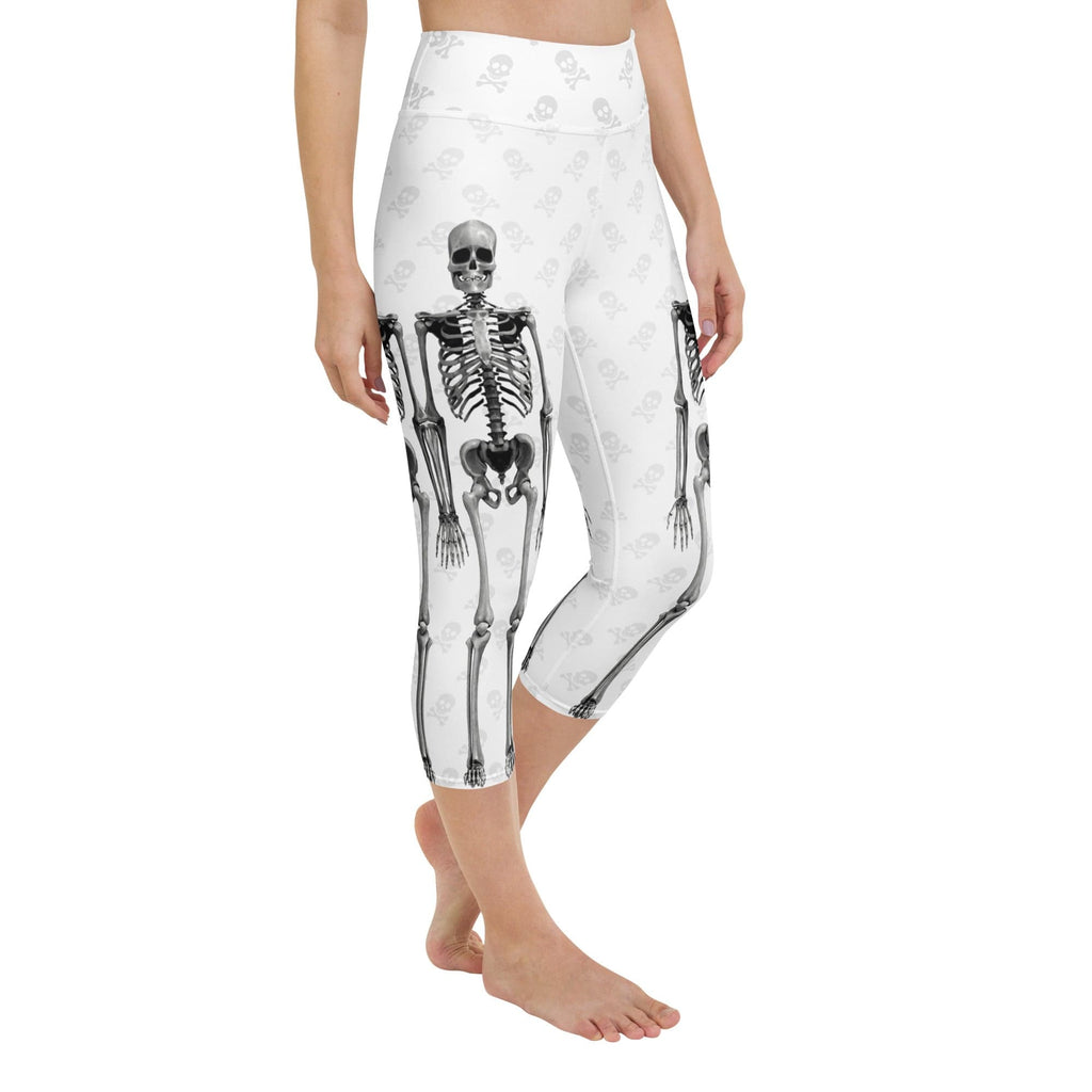 X-Ray Skeleton Print Yoga Capris