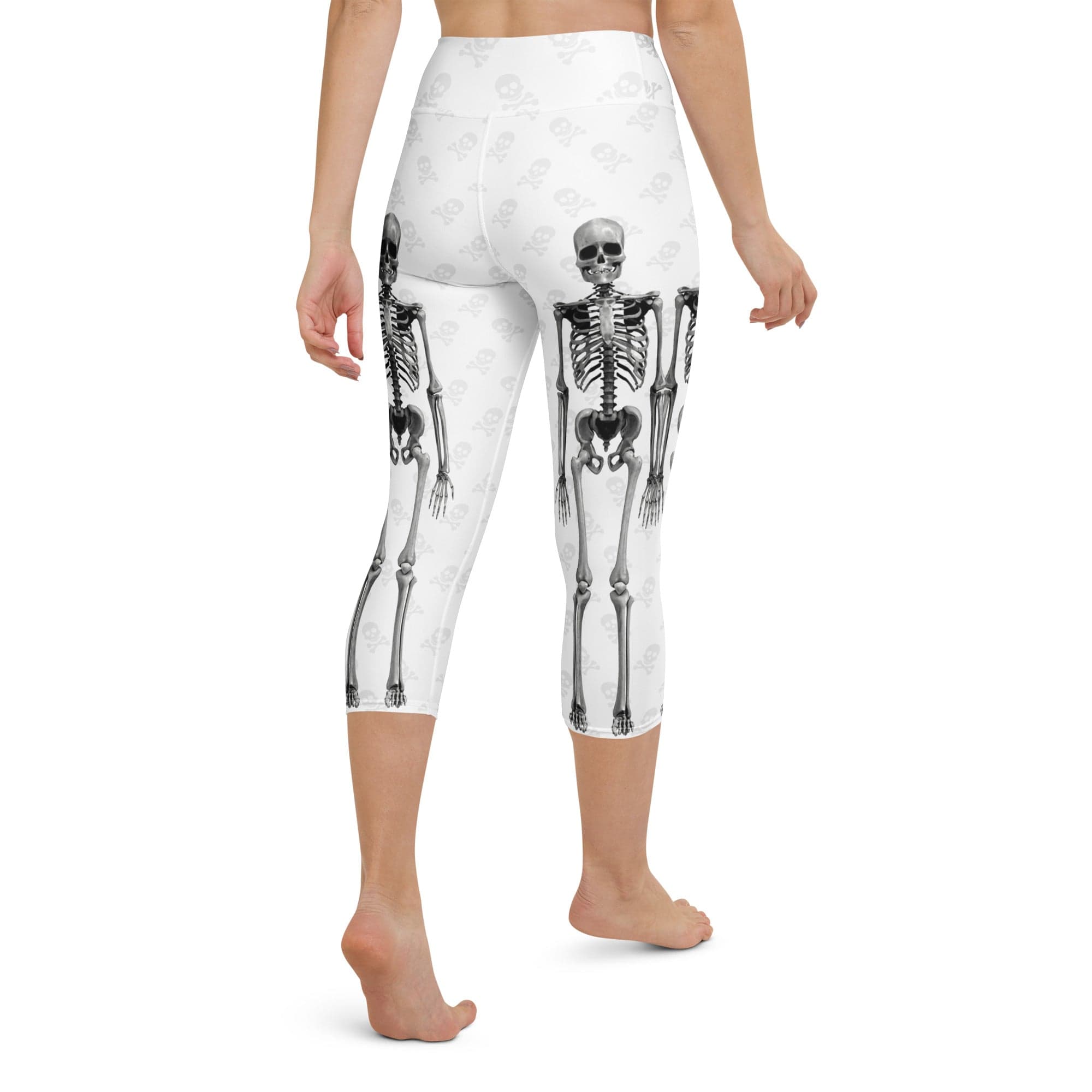 X-Ray Skeleton Print Yoga Capris