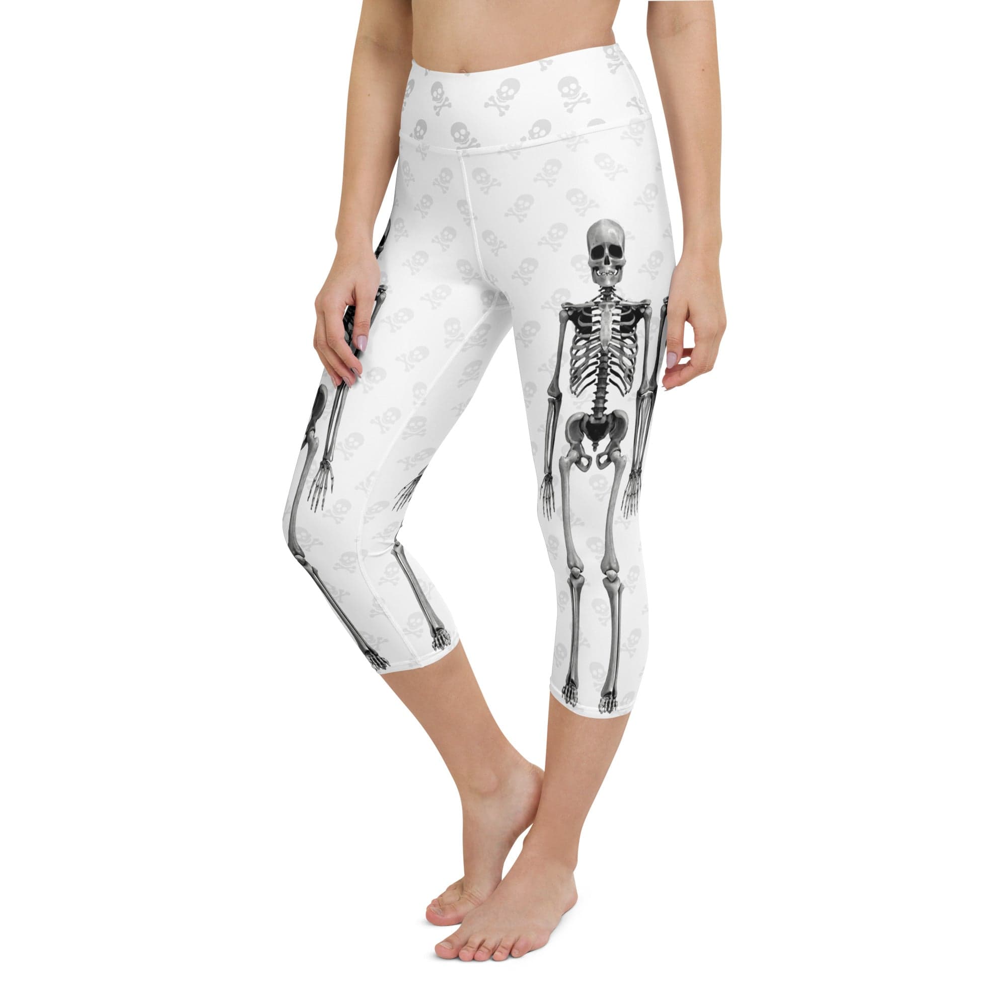X-Ray Skeleton Print Yoga Capris