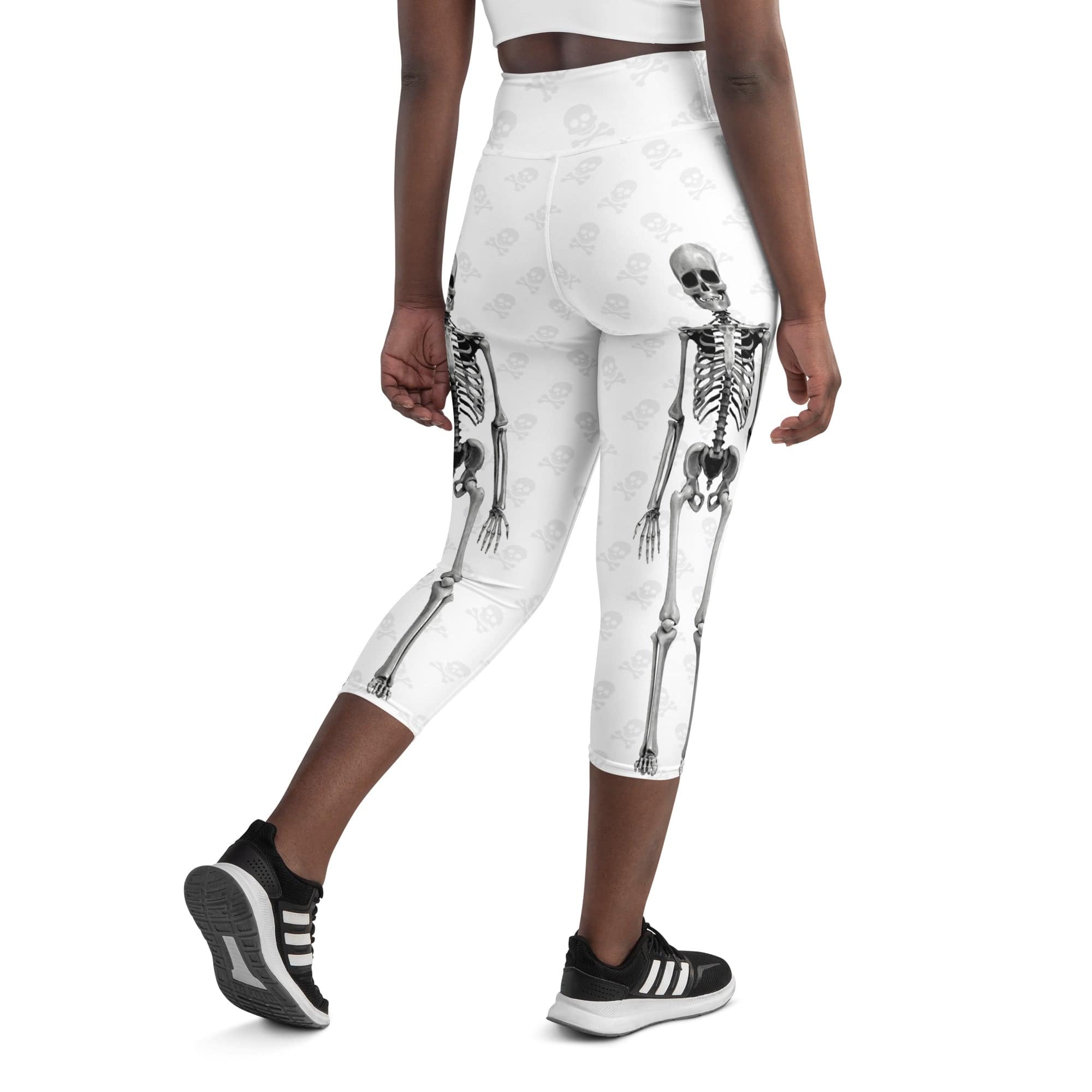 X-Ray Skeleton Print Yoga Capris