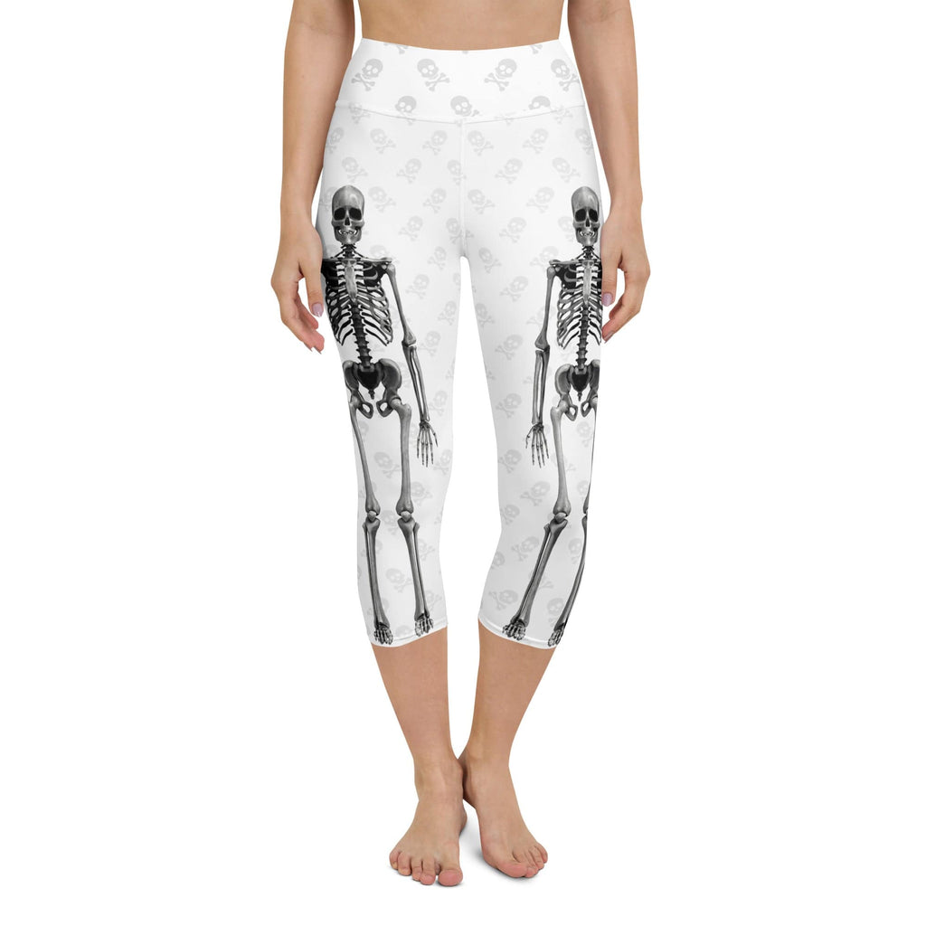 X-Ray Skeleton Print Yoga Capris
