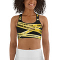 Yellow Tape Sports Bra