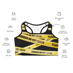 Yellow Tape Sports Bra