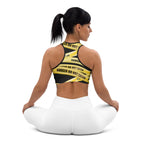 Yellow Tape Sports Bra