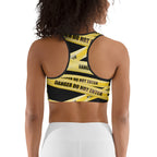 Yellow Tape Sports Bra