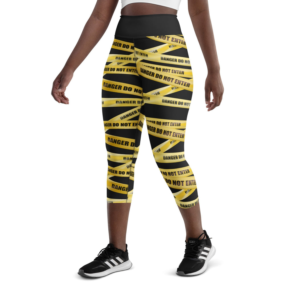 Yellow Tape Yoga Capris