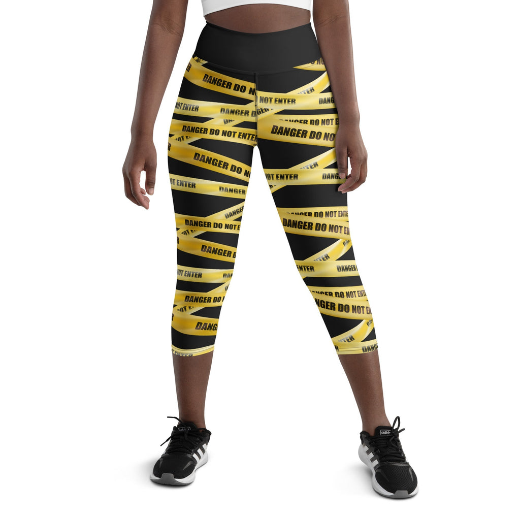 Yellow Tape Yoga Capris
