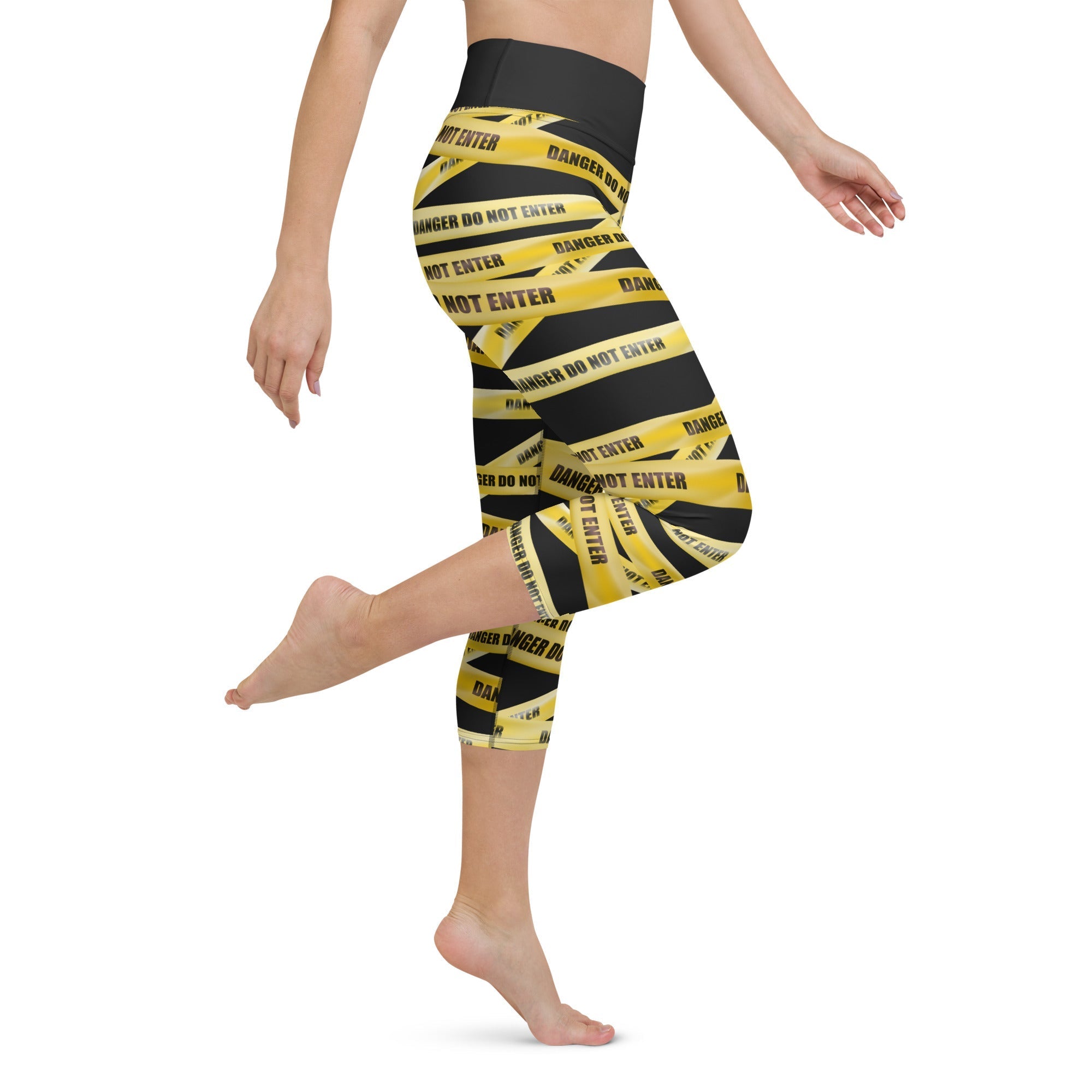 Yellow Tape Yoga Capris