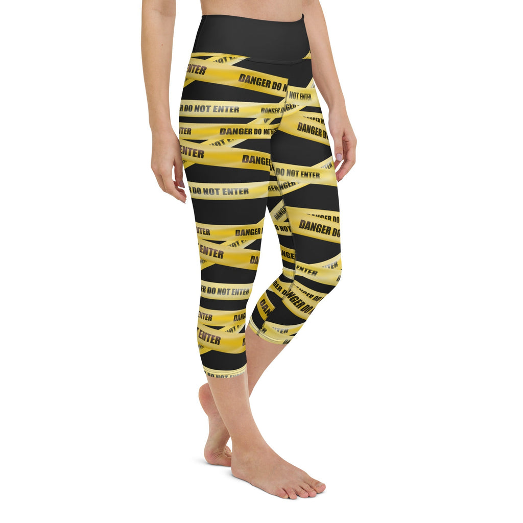 Yellow Tape Yoga Capris