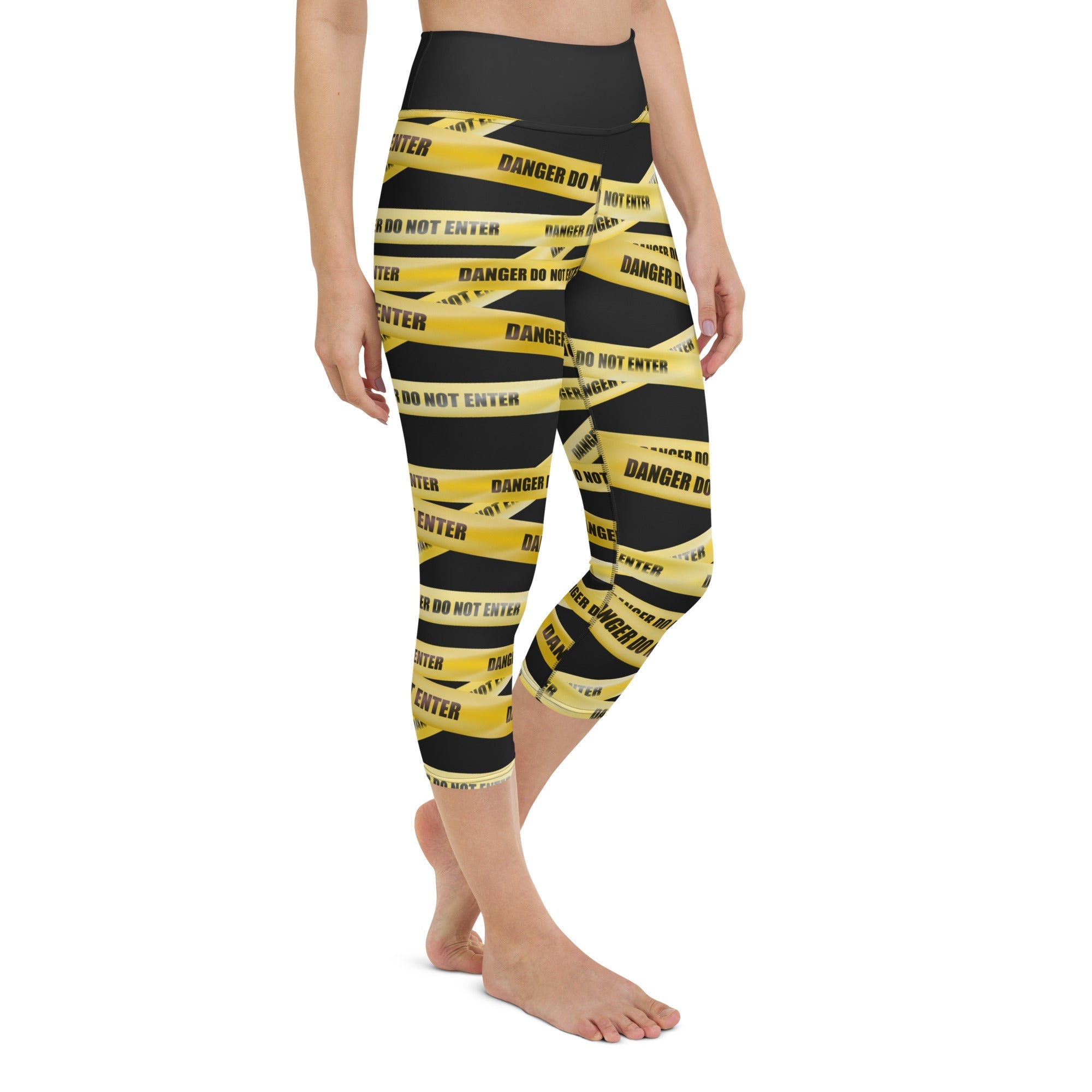 Yellow Tape Yoga Capris