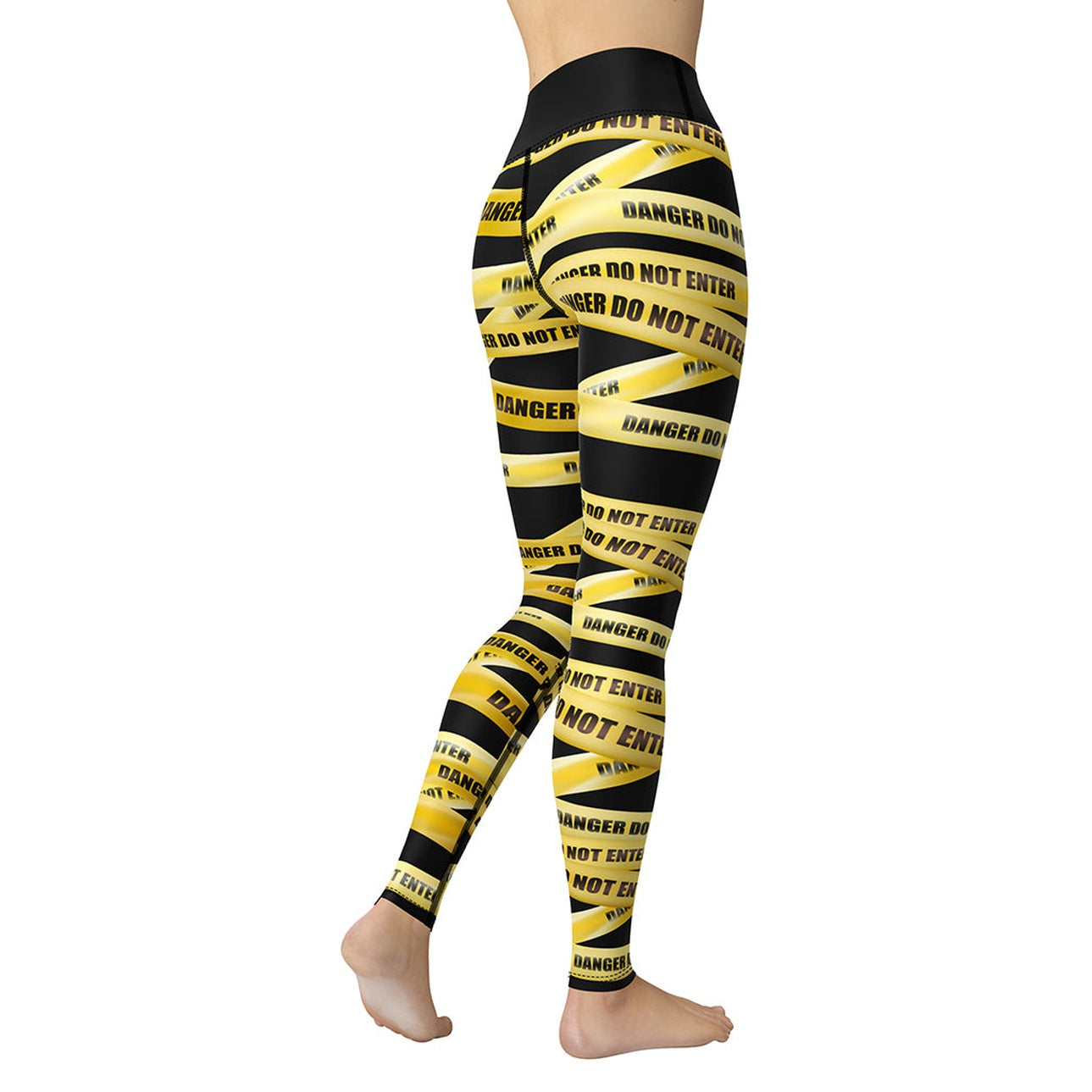Yellow Tape Yoga Leggings