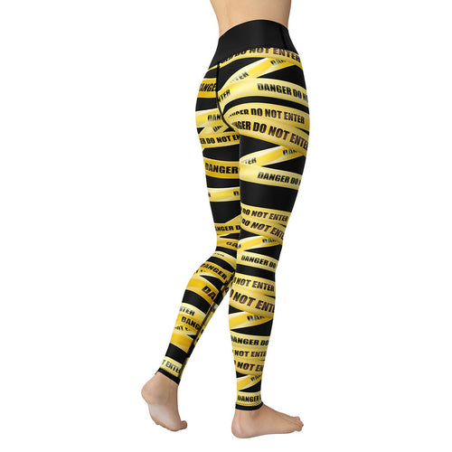 Yellow Tape Yoga Leggings