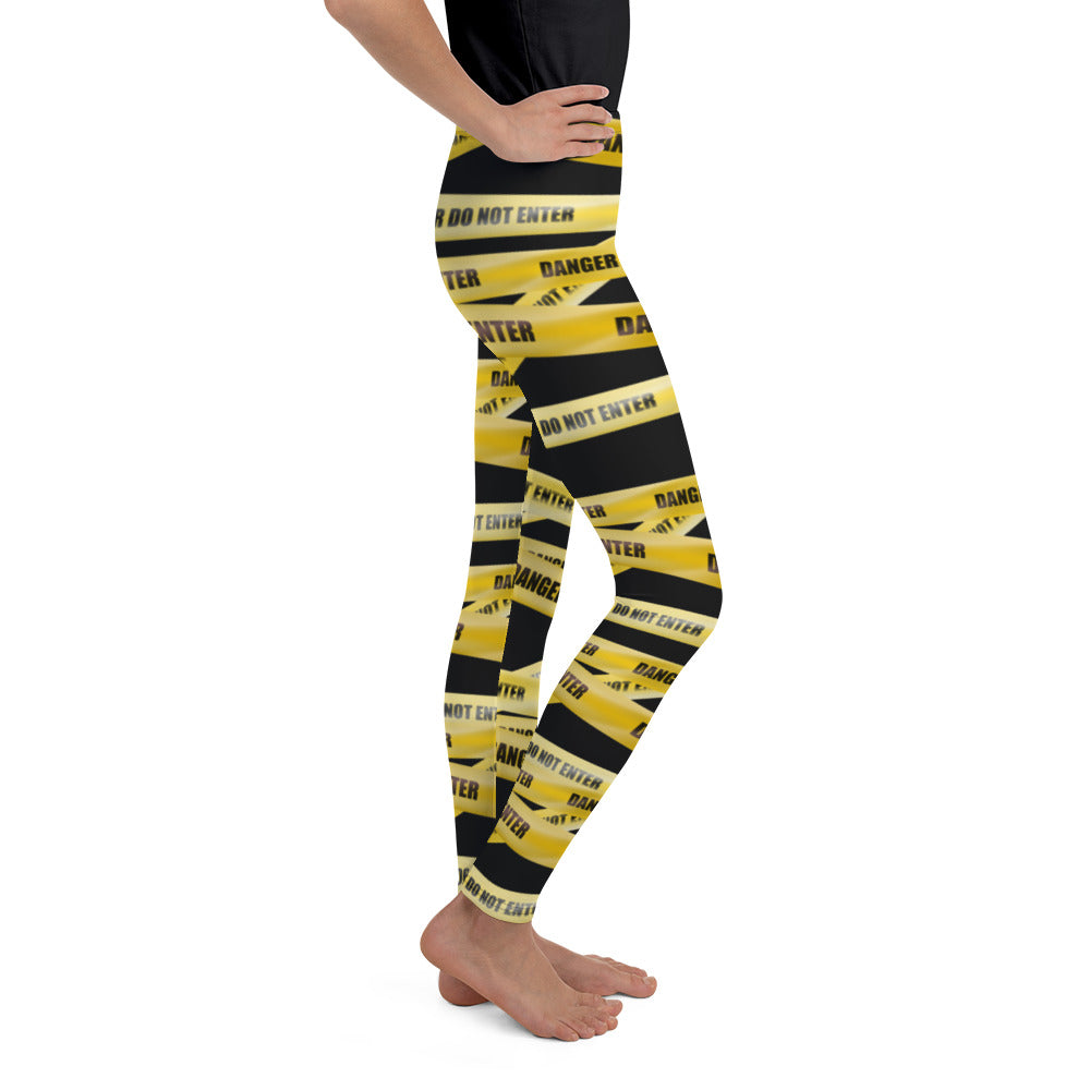 Yellow Tape Youth Leggings