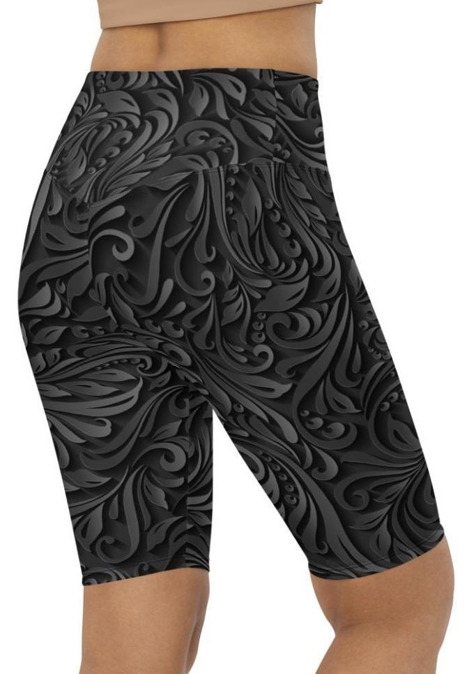 3D Art Deco Biker Shorts