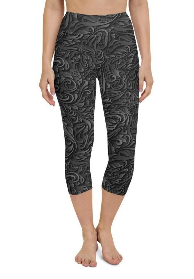 3D Art Deco Yoga Capris