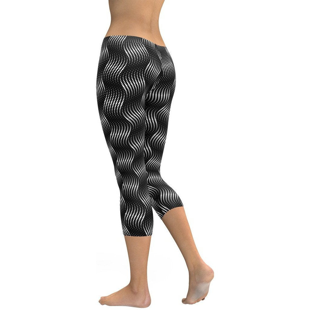 3D Black Pattern Capris