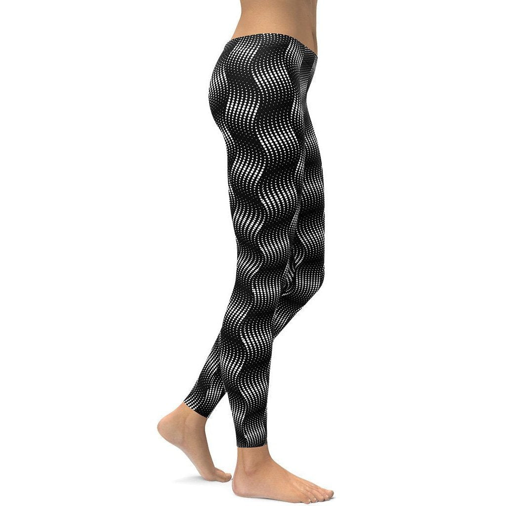 3D Black Pattern Leggings