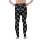 3D Black Pattern Men's Leggings