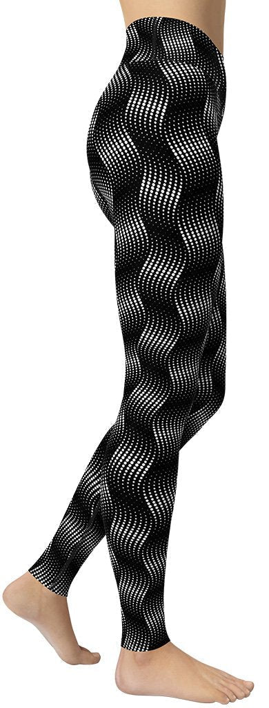 3D Black Pattern Yoga Leggings