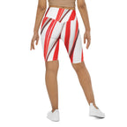 3D Candy Cane Biker Shorts