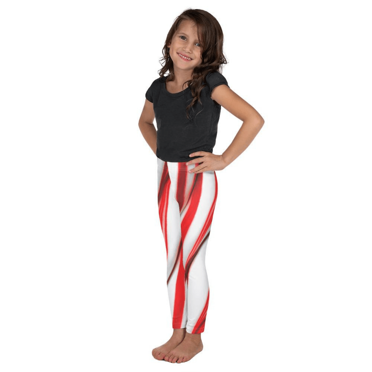 3D Candy Cane Kid's Leggings