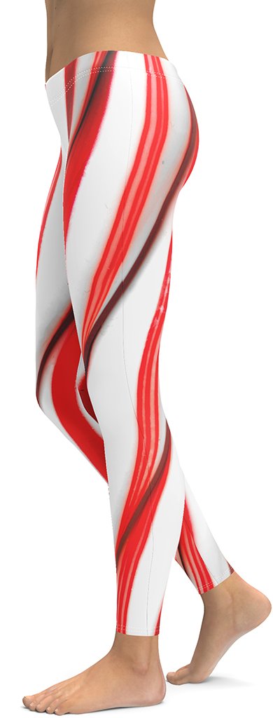 3D Candy Cane Leggings