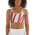 Candy Cane Sports Bra - FiercePulse - Premium Workout Leggings - Yoga Pants