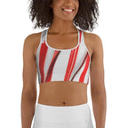 Candy Cane Sports Bra - FiercePulse - Premium Workout Leggings - Yoga Pants