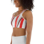 Candy Cane Sports Bra - FiercePulse - Premium Workout Leggings - Yoga Pants