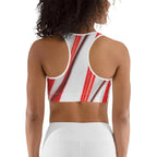 Candy Cane Sports Bra - FiercePulse - Premium Workout Leggings - Yoga Pants