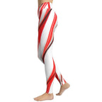 Candy Cane Yoga Leggings - FiercePulse - Premium Workout Leggings - Yoga Pants