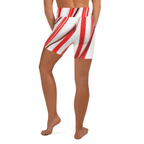 3D Candy Cane Yoga Shorts