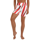 3D Candy Cane Yoga Shorts