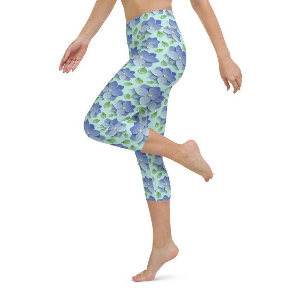 3D Floral Yoga Capris