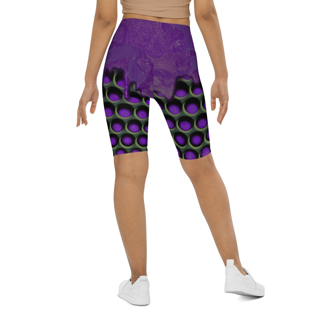 3D Industrial Print Biker Shorts