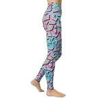3D Neon Geometric Yoga Leggings