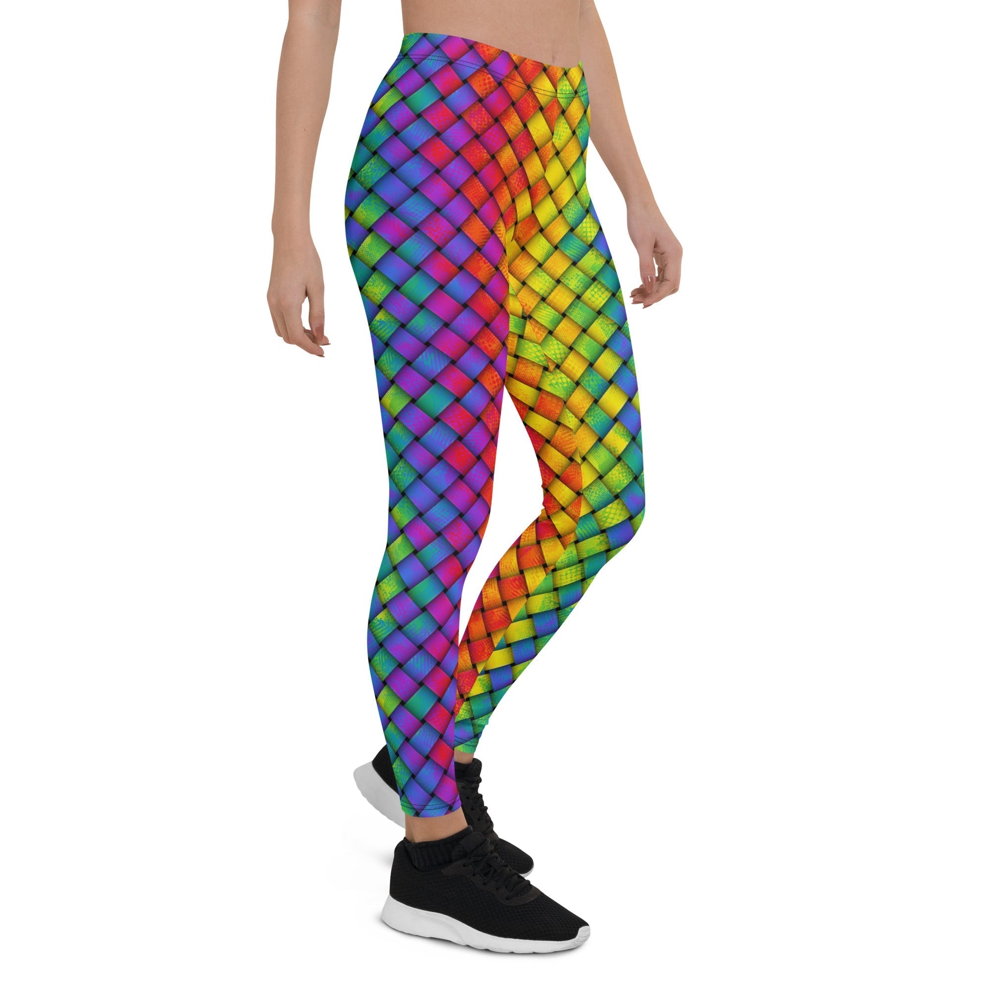 3D Rainbow Pattern Leggings
