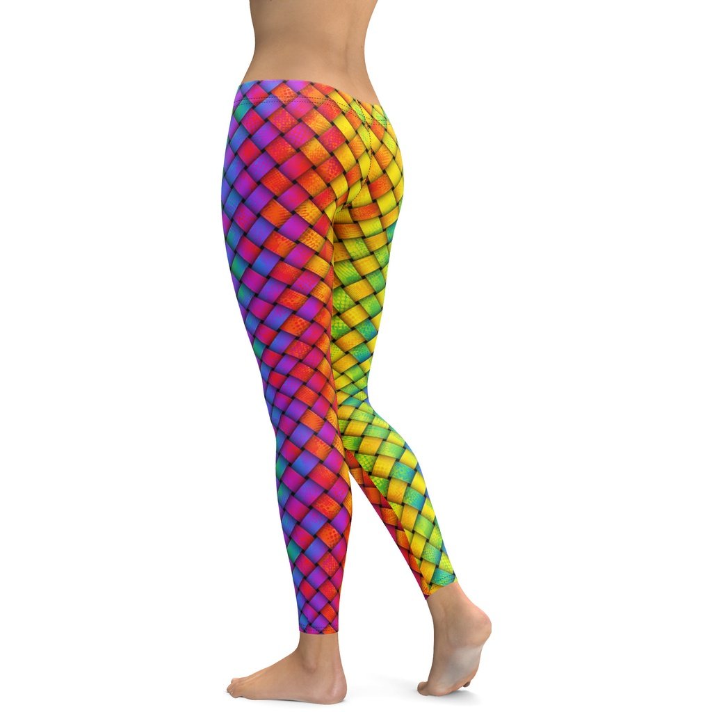 3D Rainbow Pattern Leggings