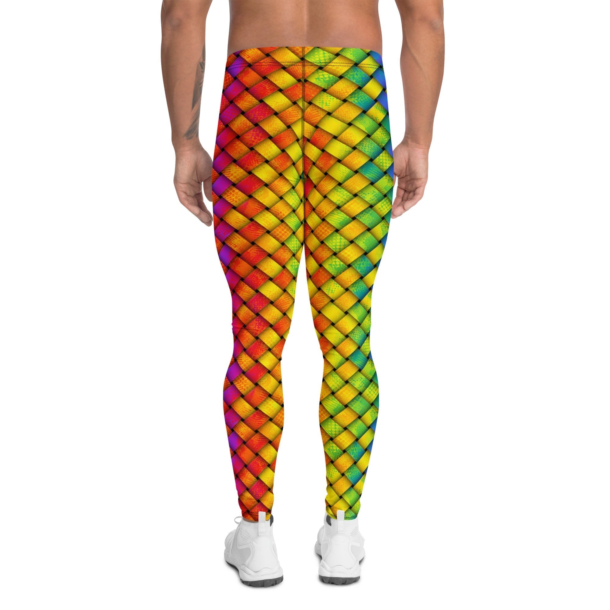 3D Rainbow Pattern Men's Leggings