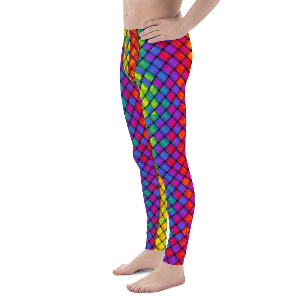 3D Rainbow Pattern Men's Leggings