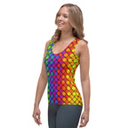 3D Rainbow Pattern Tank Top