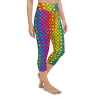 3D Rainbow Pattern Yoga Capris
