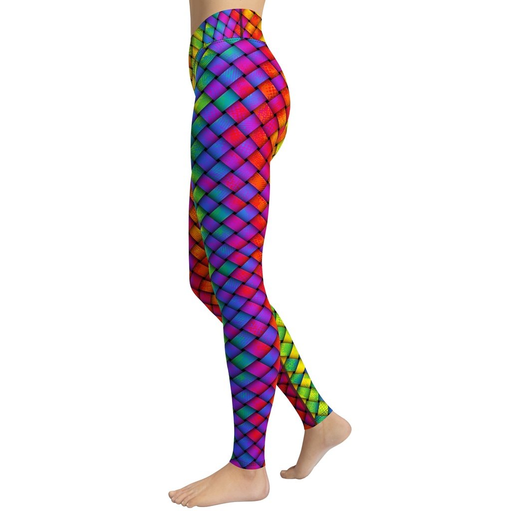 3D Rainbow Pattern Yoga Leggings
