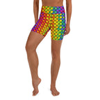 3D Rainbow Pattern Yoga Shorts