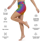 3D Rainbow Pattern Yoga Shorts
