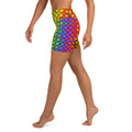 3D Rainbow Pattern Yoga Shorts