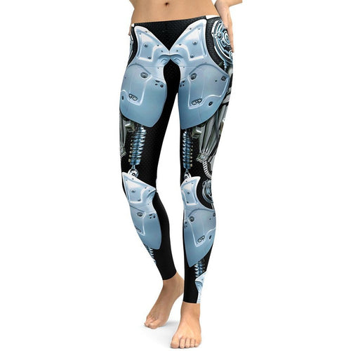 Four-Way Stretchable 3D Robotic Print Leggings | FIERCEPULSE