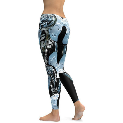 Four-Way Stretchable 3D Robotic Print Leggings | FIERCEPULSE