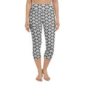 3D Woven Metallic Print Yoga Capris
