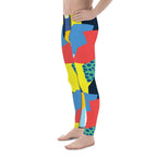 90s Color Block Men's Leggings